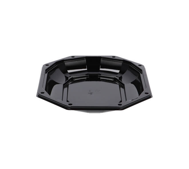 Cateringschaal APET CS 335/250 zwart 8-hoekig