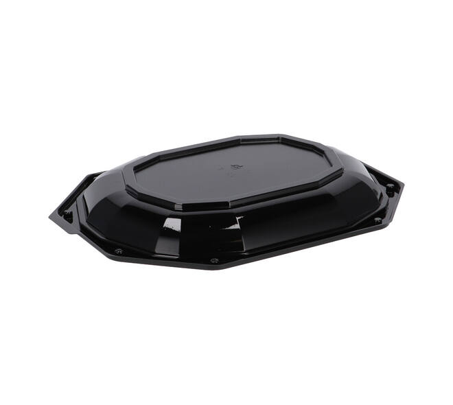 Cateringschaal APET CS 335/250 zwart 8-hoekig