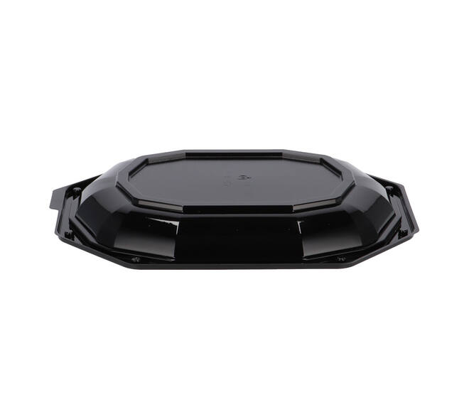 Cateringschaal APET CS 335/250 zwart 8-hoekig