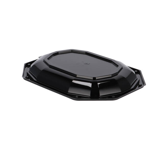 Cateringschaal APET CS 335/250 zwart 8-hoekig