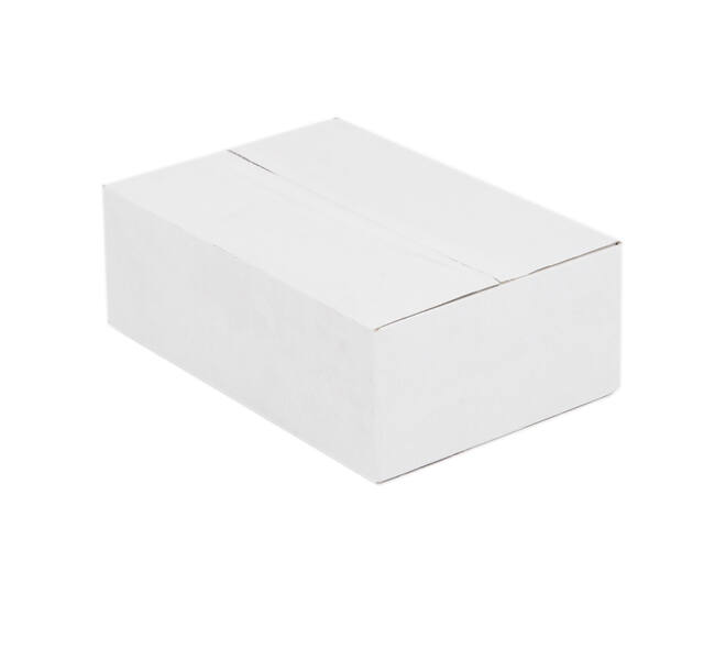 Doos 360 x 240 x 120 mm  wit/bruin enkelgolf fefco 0201
