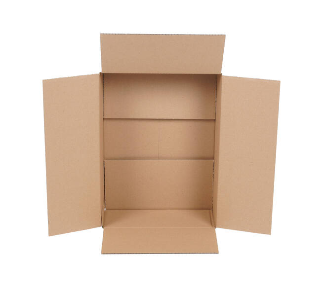Doos 390 x 280 x 110 mm wit/bruin enkelgolf fefco 0201
