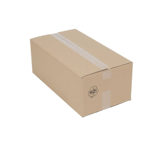 Doos 550 x 290 x 200 mm bruin/bruin dubbelgolf fefco 0201