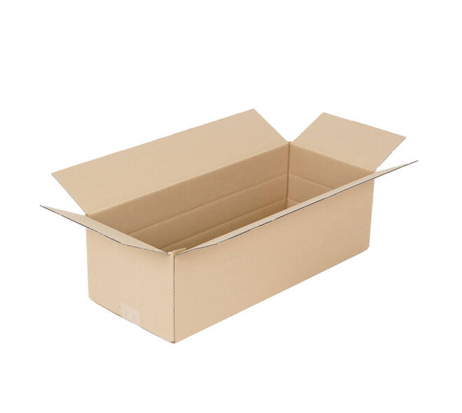Doos 570 x 230 x 175 mm  bruin/bruin enkelgolf fefco 0201