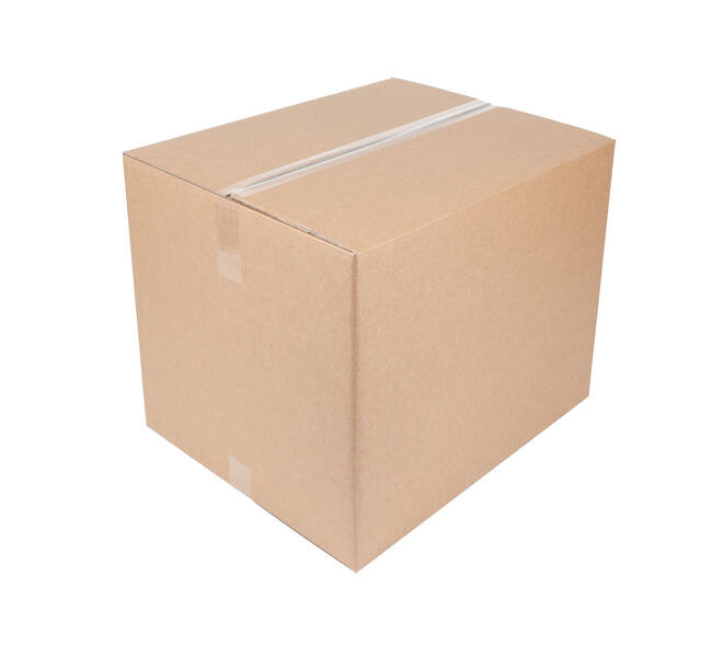 Doos 586 x 486 x 472 mm bruin/bruin dubbelgolf fefco 0201