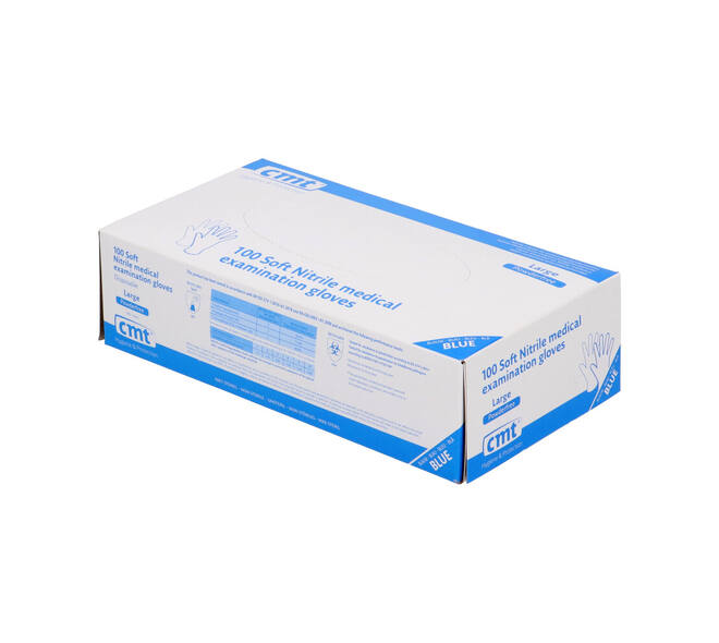 Handschoenen nitrile classic large disp. à 100 ongepoederd blauw - 1004