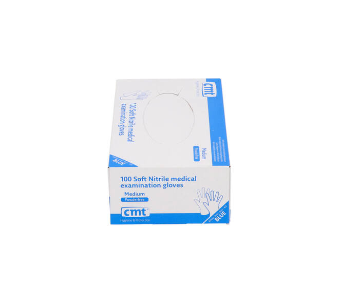 Handschoenen nitrile classic medium disp. à 100 ongepoederd blauw - 1003
