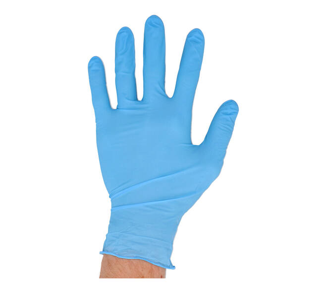 Handschoenen nitrile classic medium disp. à 100 ongepoederd blauw - 1003