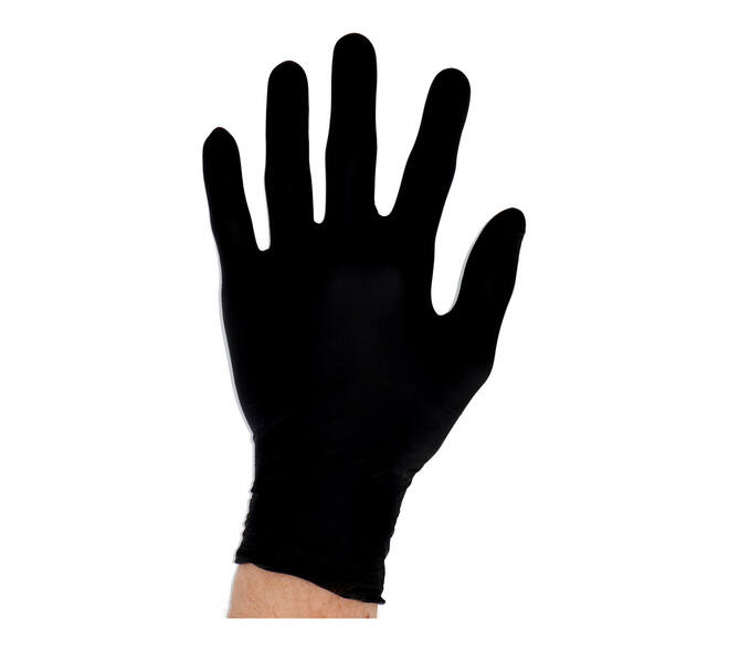Handschoenen nitrile Soft small disp. à 100 ongepoederd zwart - 1301