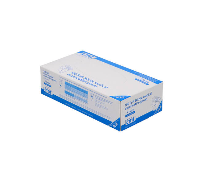 Handschoenen nitrile classic X-large disp. à 100 ongepoederd blauw - 1005 - 1205
