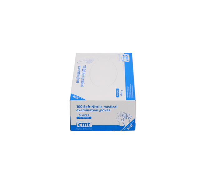 Handschoenen nitrile classic X-large disp. à 100 ongepoederd blauw - 1005 - 1205
