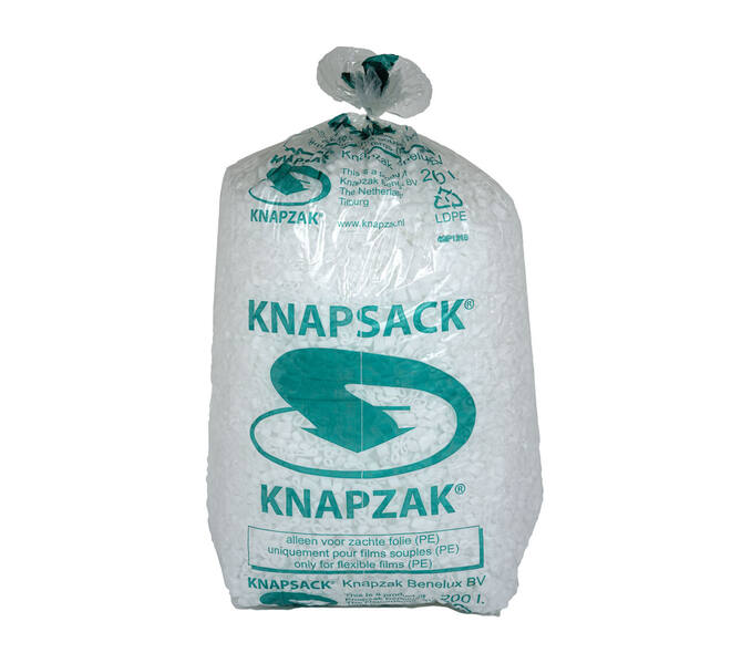 Afvalzak LDPE 53/14,5 x 140 cm transparant 35 my op rol (á 10 st) geponste - sluitlint