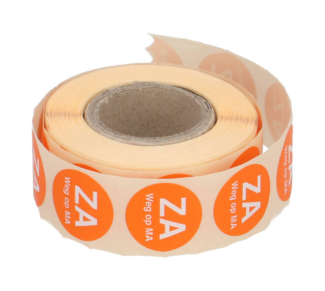 Sticker Daymark afwasbaar ZA weg op MA ø 19 mm oranje - 1156996