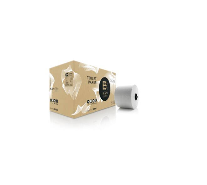 Toiletpapier Satino 2-lgs tissue Black 100 mtr + dop - 313831
