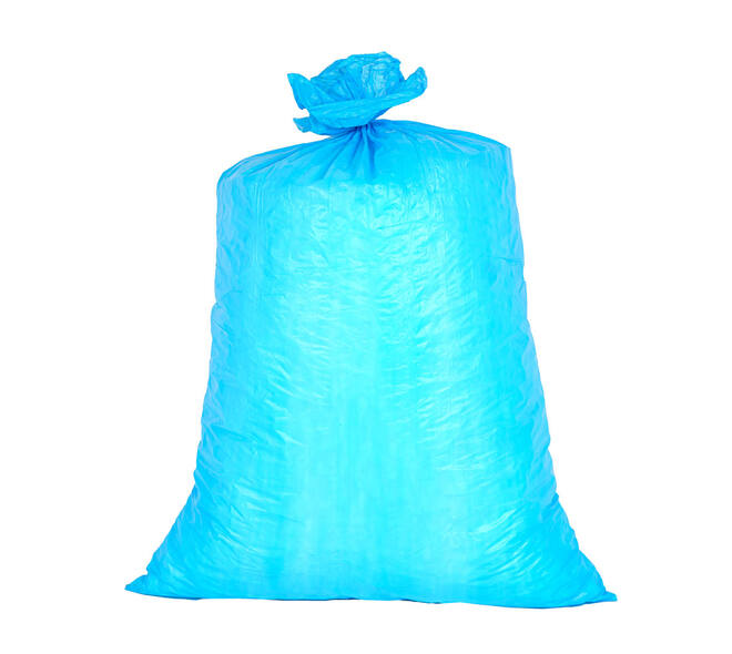 Afvalzak HDPE 70 x 110 cm blauw T40 op rol (á 25 st)