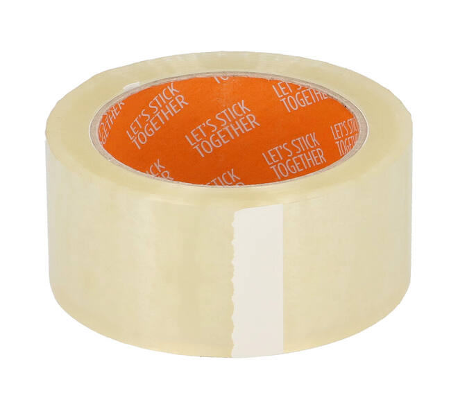 Tape Acryl Force 48mm x 66m Transparant 32my 09137 Let's Stick
