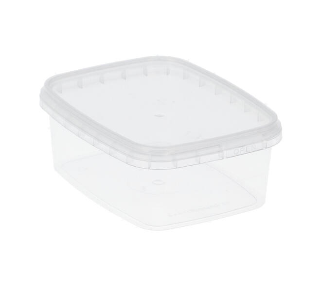 Bak PP + deksel TE 109-250 transparant 250 gram 80D+V