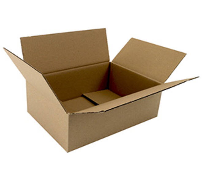 Doos 305 x 220 x 100 mm bruin/bruin enkelgolf fefco 0201 "G-label"