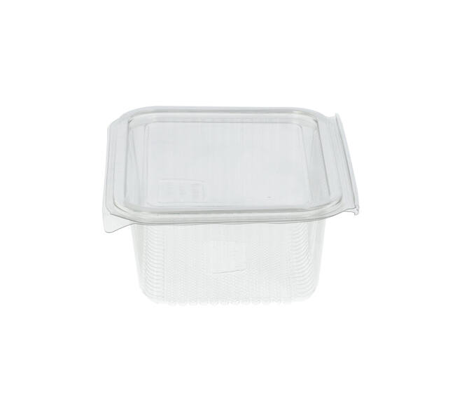 Bak + deksel APET 185 x 135 x60 mm 1000 ml rechthoek cristal cup g