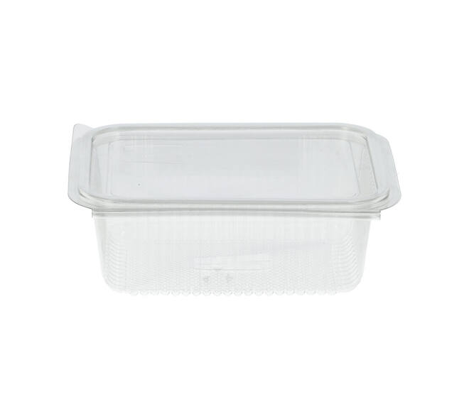 Bak + deksel APET 185 x 135 x60 mm 1000 ml rechthoek cristal cup g