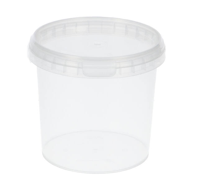 Bak PP 1000 ml transparant + TE deksel 131 mm