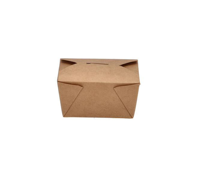 Take away box karton 134 x 105 x 65 mm 750 ml 26oz bruin +PE