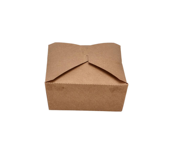 Take away box karton 215 x 160 x 65 mm 2000 ml 66oz bruin +PE