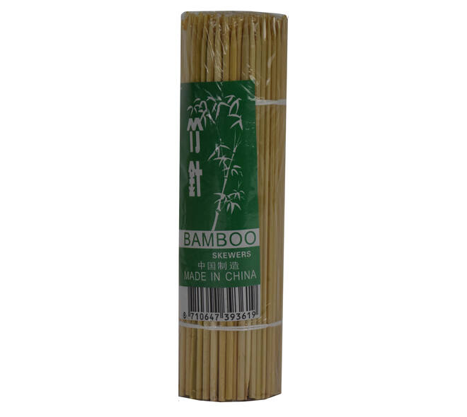 Sate stokjes bamboe 2,8x3,2x180 mm gunshaped