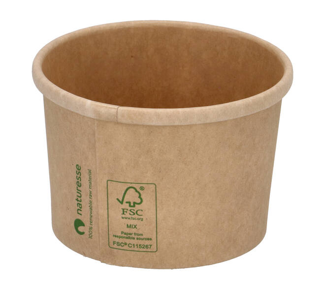 Bak rond 90mm bruinkraft 240ml 8oz - 1000st/ds