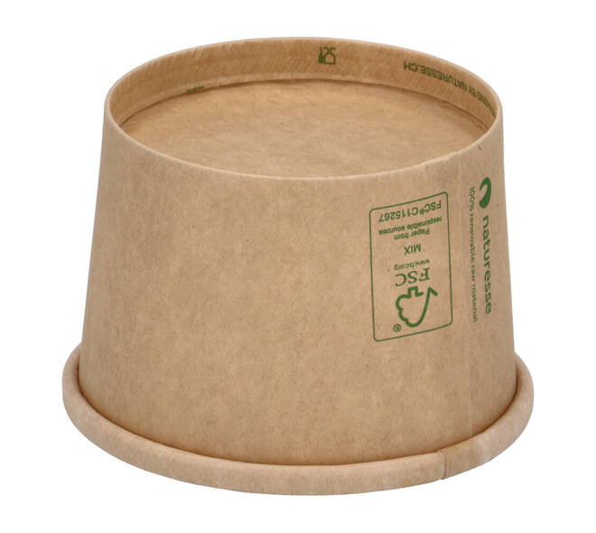 Bak rond 90mm bruinkraft 240ml 8oz - 1000st/ds