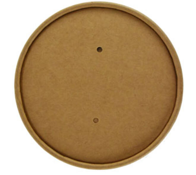 Deksel tvb bak bruin kraft rond ø 98mm  8-12-16oz soep