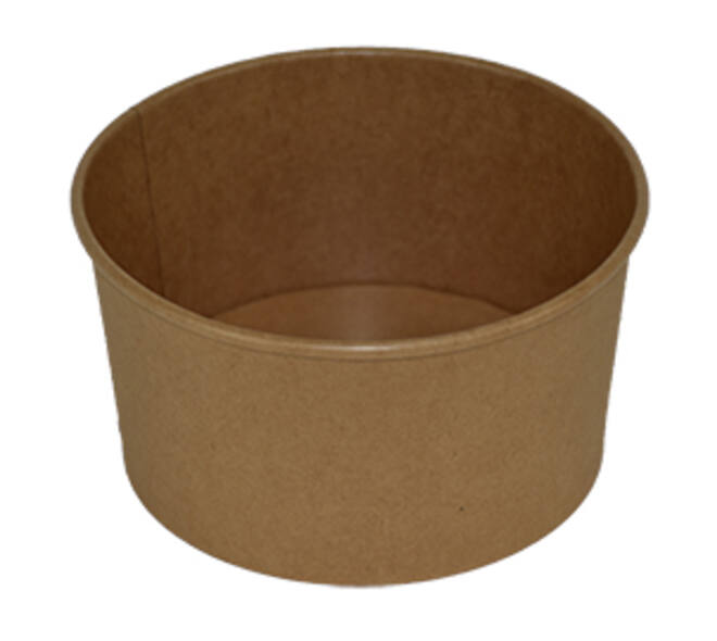 Bak rond 150mm bruinkraft 1000ml biodegradable