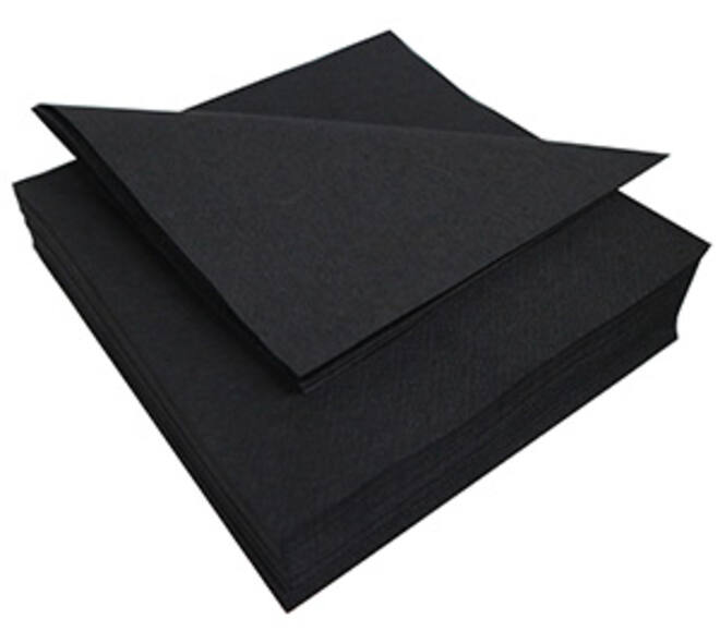Servet 33 x 33 cm 2-lgs tissue zwart