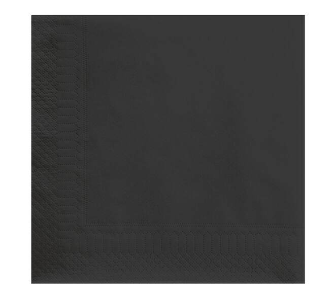 Servet 40 x 40 cm tissue 2-laags zwart