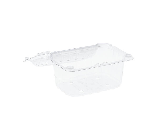 Bak PET 126 x 95 x 75 mm 250 ml transparant + deksel