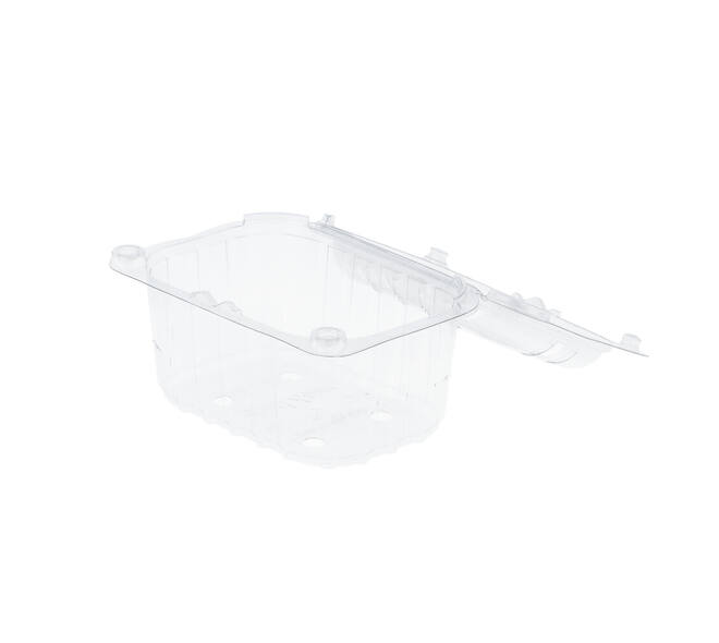 Bak PET 126 x 95 x 75 mm 250 ml transparant + deksel