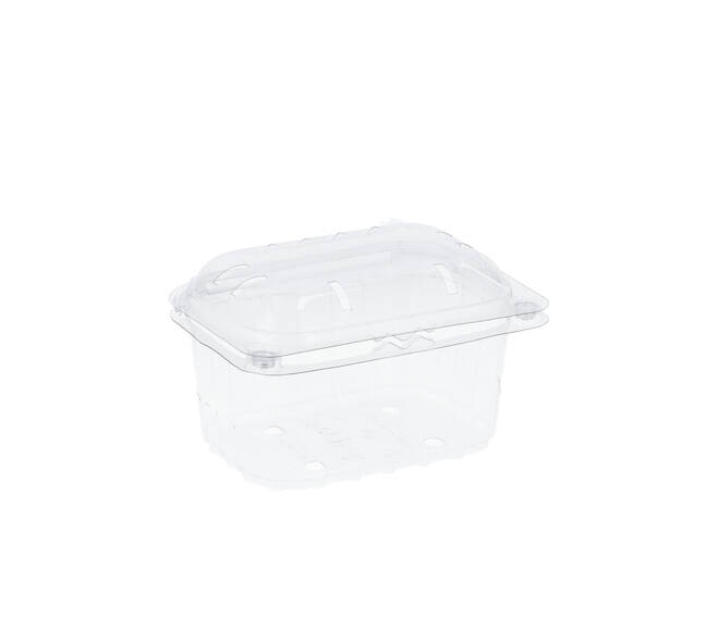 Bak PET 126 x 95 x 75 mm 250 ml transparant + deksel