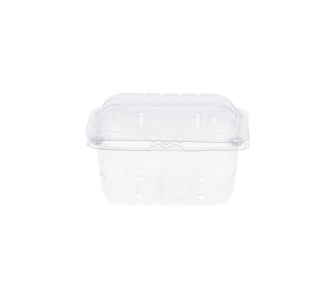 Bak PET 126 x 95 x 75 mm 250 ml transparant + deksel