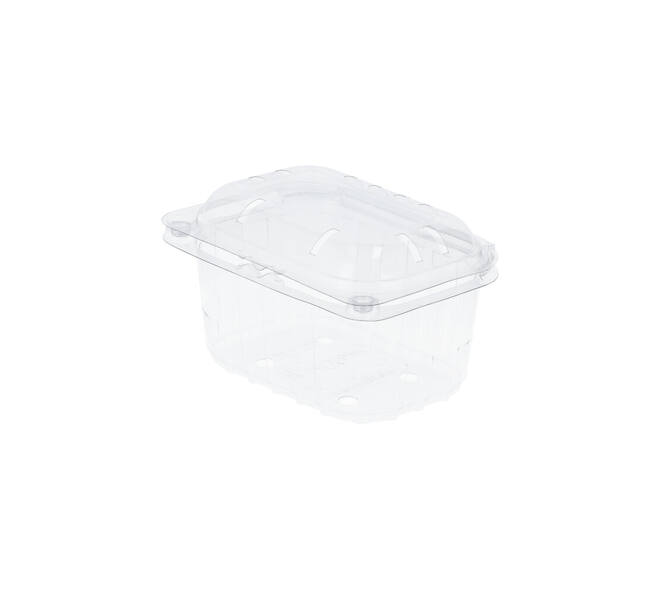 Bak PET 126 x 95 x 75 mm 250 ml transparant + deksel