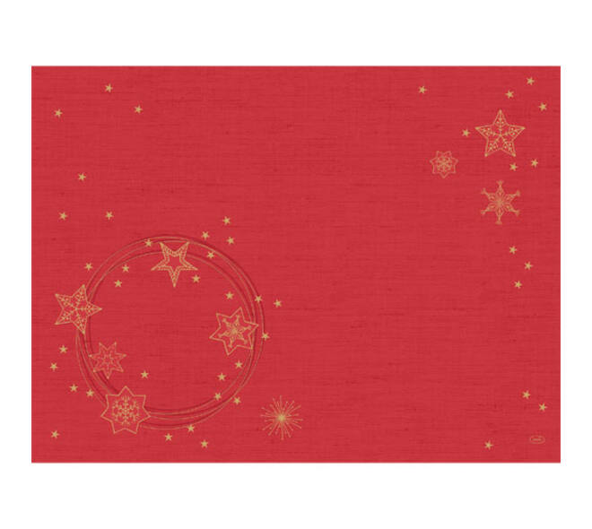 200858 - Placemat 30x40 dunicel Star Shine Red, 5x100