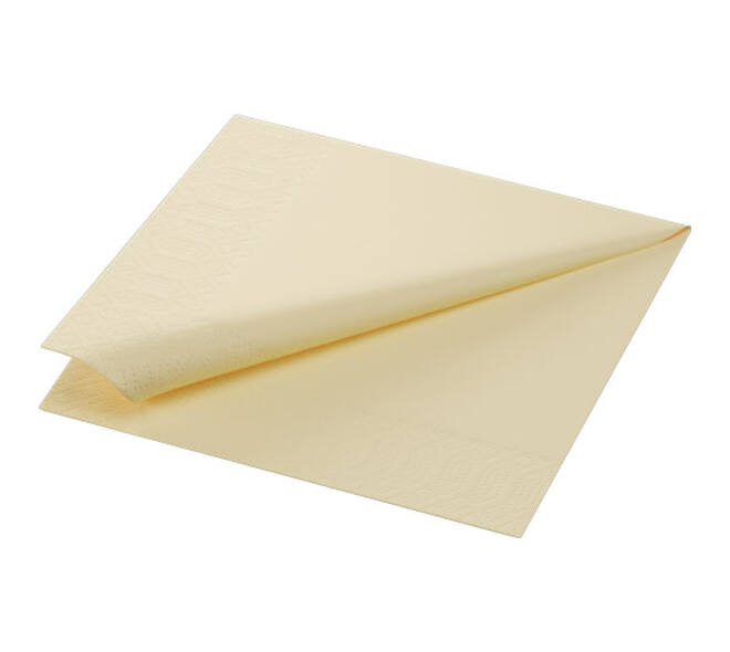211475 - Servet 3-laags, 33x33cm, 1/4-vouw, creme, 4x250st/pak