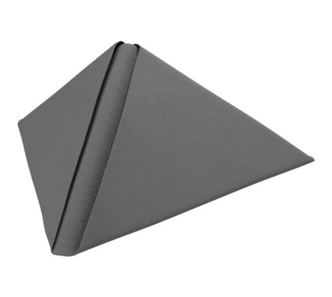 186782 - Servet Dunilin, 40x40cm, 1/4-vouw granite grey 540st/doos