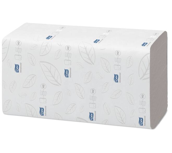 129089 - Handdoek papier 24 x 21,3 cm wit 2-laags multifold doorspoelbaar TORK