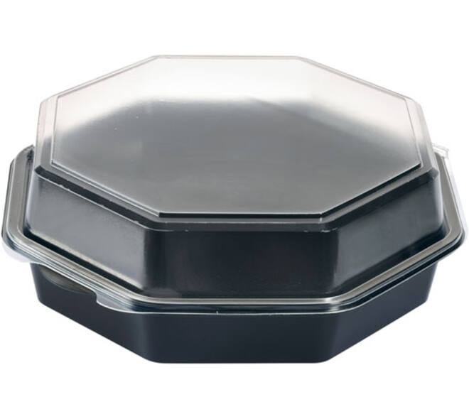 211937 - Octaview APET 230 x 230 x 50 mm Grey 830 ml