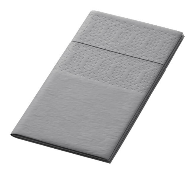 224220 - Servet 33 x 33 cm 3-laags 1/8 vouw graniet grijs