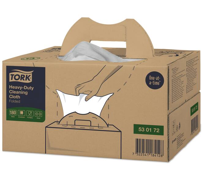 510172 - Tork Heavy-Duty Reinigingsdoek Handy Box 1-laags wit 41,5 x 35,5 cm