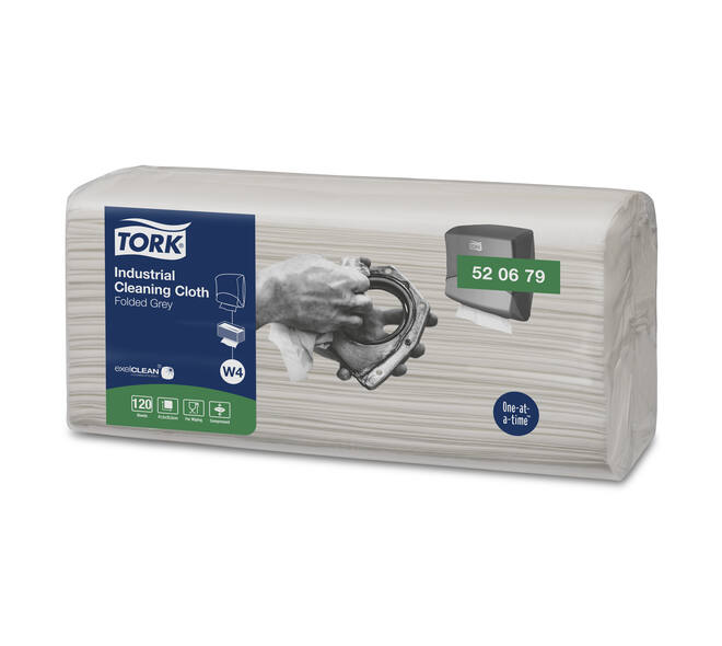 Gevouwen reigingsdoek non woven 41,5 x 35,5 cm grijs 1-laags industrieel