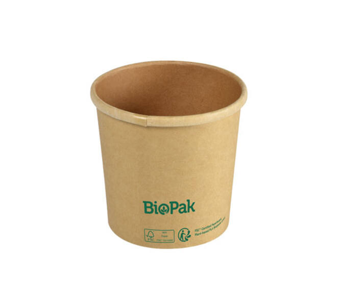196020 - Bowl Karton/PLA Ronda Short 90 x 90 x 84 mm 360 cc bruin
