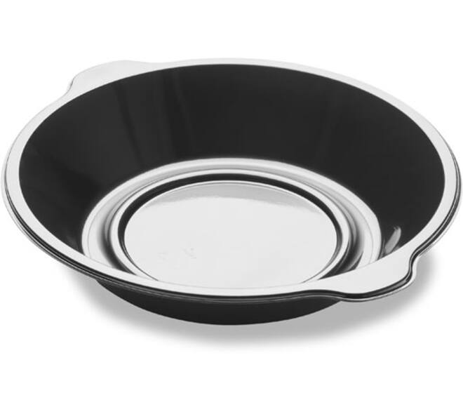 Menutray PP ø 220 x 42 mm 991 ml pearl zwart - 176398