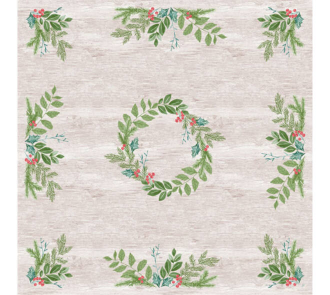 204446 - Napperons dunicel 84 x 84 cm Winter Greenery